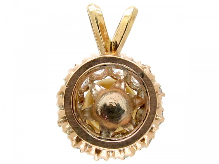 Pearl & Diamond Cluster Pendant