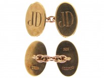 9ct Gold Monogrammed Cufflinks