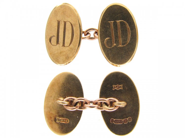 9ct Gold Monogrammed Cufflinks