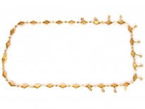 Victorian Split Seed Pearl & 15ct Gold Festoon Necklace