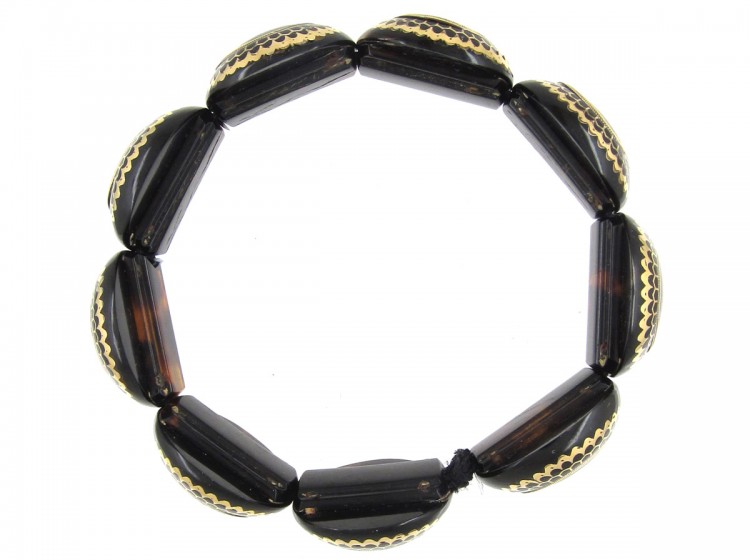Victorian Tortoiseshell Piqué Bracelet