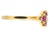 Ruby & Diamond Edwardian Cluster Ring