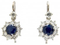 Sapphire & Diamond Drop Earrings