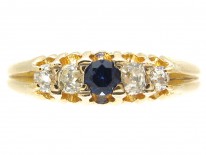 Victorian Sapphire & Diamond Five Stone Ring