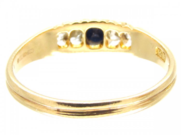Victorian Sapphire & Diamond Five Stone Ring