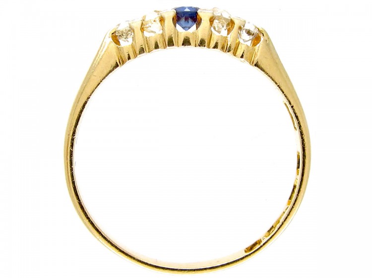 Victorian Sapphire & Diamond Five Stone Ring
