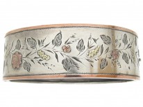 Victorian Silver Bangle with Gold Overlay