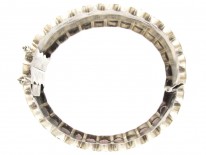 Victorian Silver Bangle with Scolloped Edge