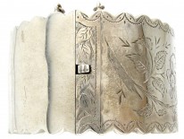 Victorian Silver Bangle with Scolloped Edge