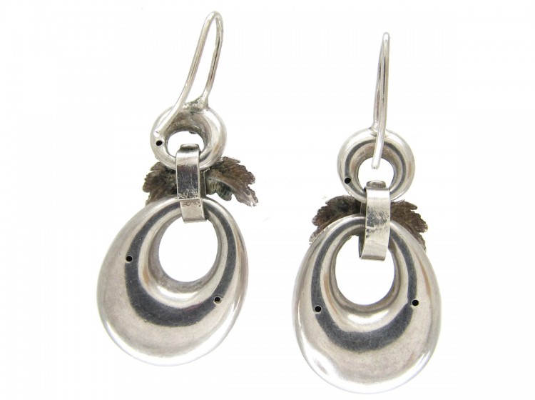 Victorian Silver Acorn Earrings