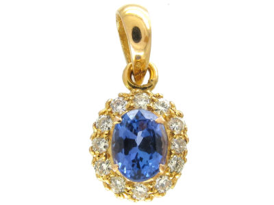Tanzanite & Diamond Pendant on Chain Tanzanite & Diamond Pendant on Chain