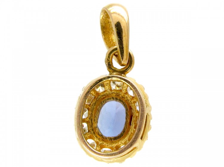 Tanzanite & Diamond Pendant on Chain