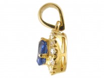 Tanzanite & Diamond Pendant on Chain