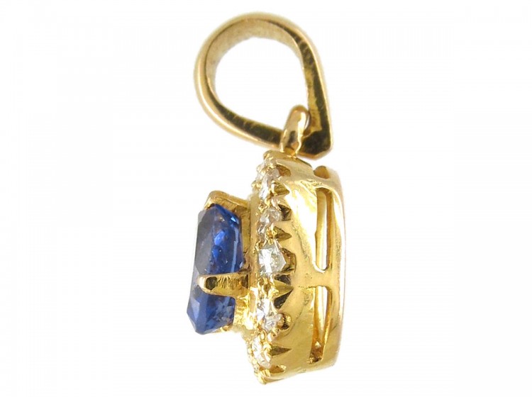 Tanzanite & Diamond Pendant on Chain