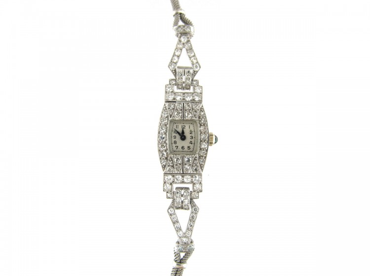Diamond Art Deco Watch