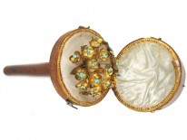 Georgian En Tremblant 18ct Gold Hairpin, in original case