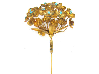 Georgian En Tremblant 18ct Gold Hairpin, in original case Georgian En Tremblant 18ct Gold Hairpin, in original case