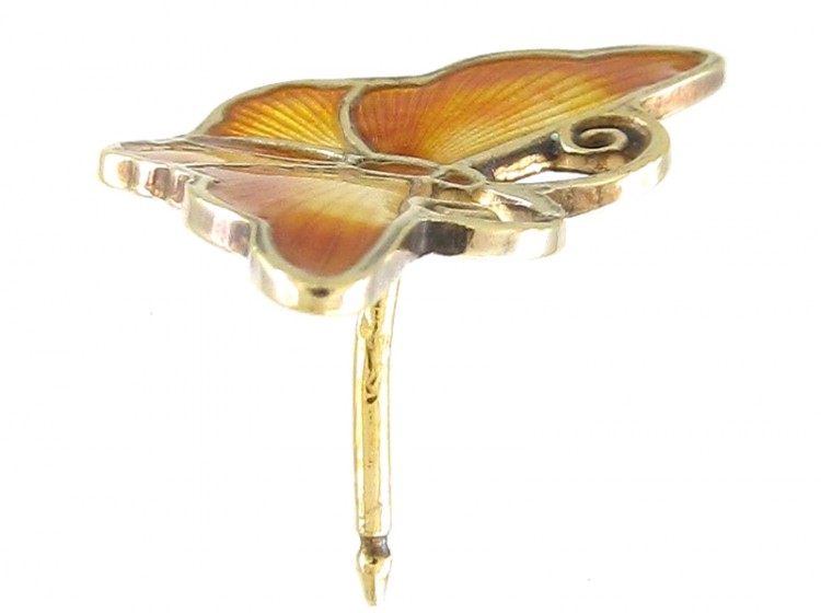 Yellow Enamel Butterfly by David Andersen