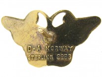 Yellow Enamel Butterfly by David Andersen