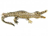 Ruby & Diamond Alligator Brooch
