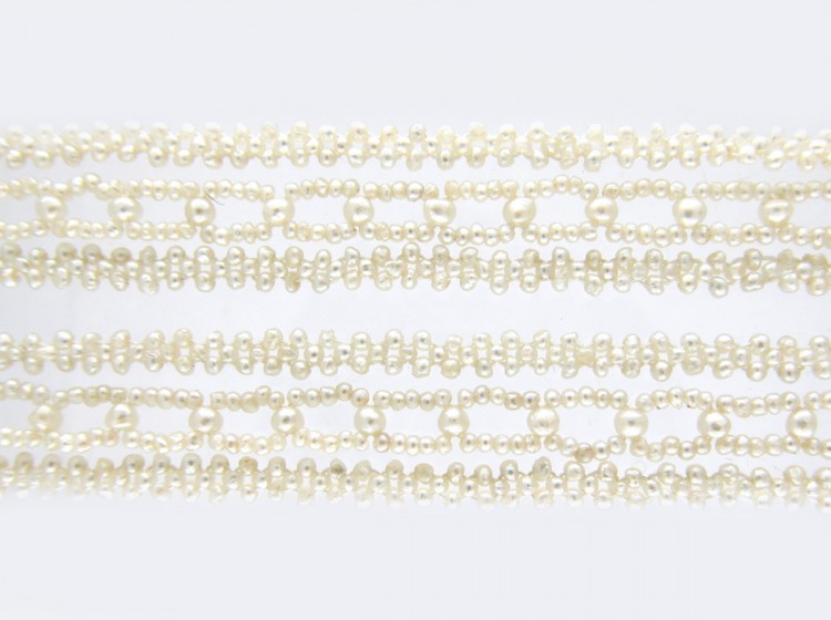Pair of Georgian Seed Pearl Bracelets