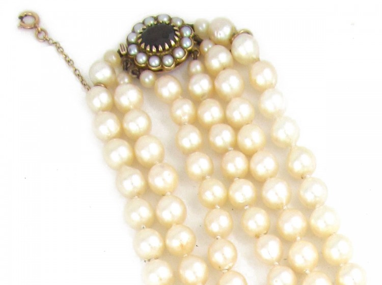 Three Strand Pearl Necklace
