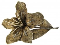 Theodor Fahrner Large Silver Gilt & Marcasite Brooch