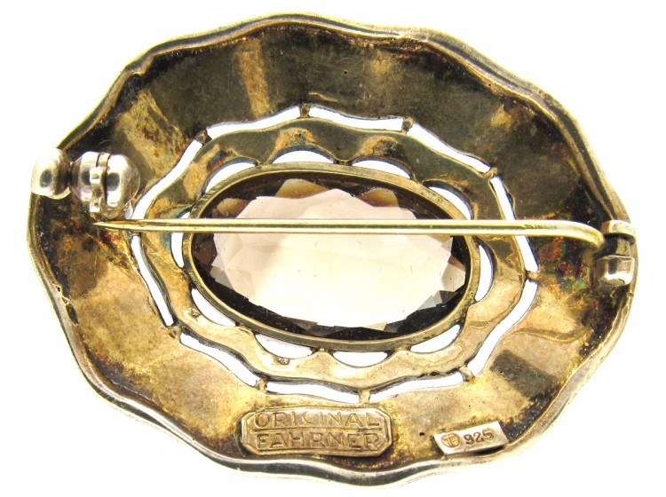 Theodor Fahrner Silver & Citrine brooch