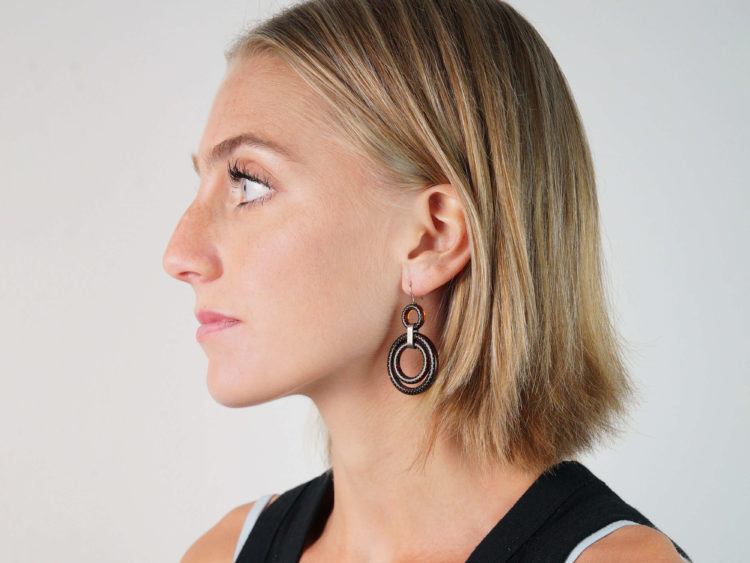 Victorian Tortoiseshell Double Hoop Earrings