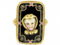 Early 19th Century Swiss Enamel Miniature Ring