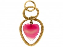 Georgian Heart Shaped Entwined Snake Pendant