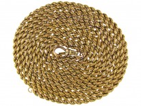 Victorian 15ct Gold Prince of Wales Twist Long Guard Chain