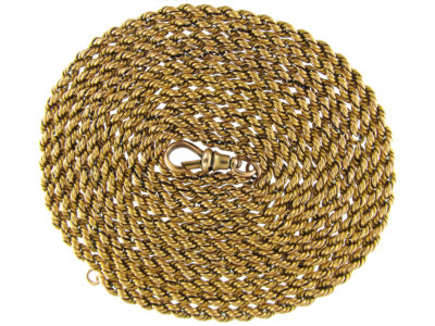 Victorian 15ct Gold Prince of Wales Twist Long Guard Chain