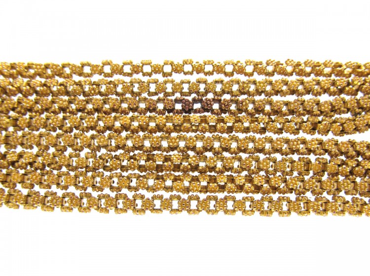 Georgian Pinchbeck Floral Long Chain