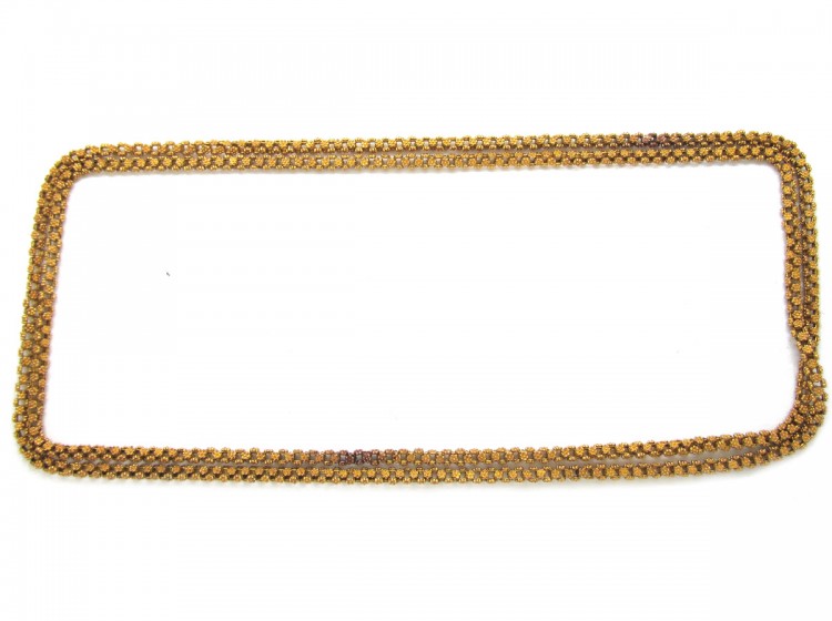 Georgian Pinchbeck Floral Long Chain