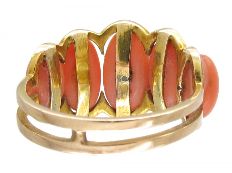 15ct Gold & Coral Victorian Ring