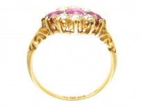Burma Ruby & Diamond Cluster Ring