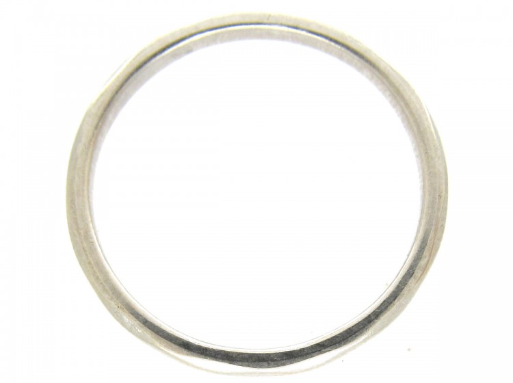 Platinum Faceted Wedding Ring