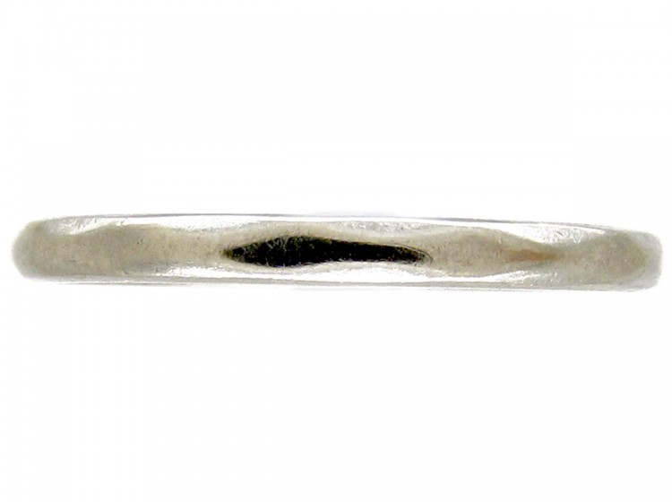 Platinum Faceted Wedding Ring