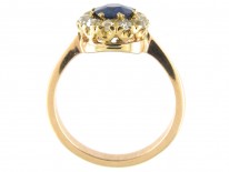 Sapphire & Diamond Cluster Ring