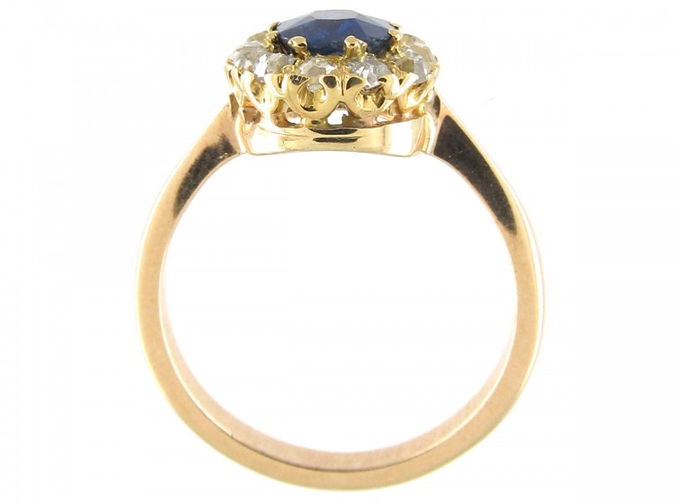 Sapphire & Diamond Cluster Ring