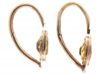 Georgian Gold & Yellow Paste Earrings