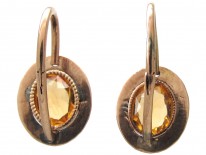 Georgian Gold & Yellow Paste Earrings