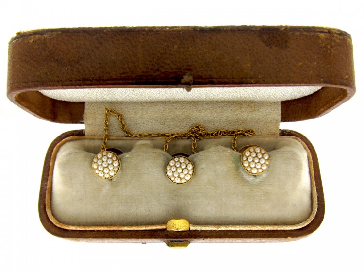 Tiffany & Co. Natural Split Pearl & Gold Studs