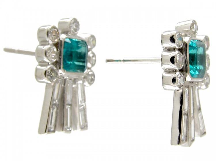 Emerald & Diamond Earrings