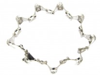 Art Deco Silver & Marcasite Switchback Bracelet by Theodor Fahrner