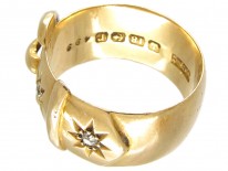 Victorian Diamond & 18ct Gold Buckle Ring
