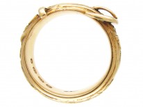 Victorian Carved 18ct Gold Buckle Ring