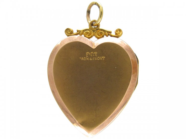 Edwardian Gold & Paste Heart Locket
