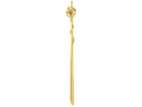 14ct Gold Belle Epoque Pansy Flower Ink Nib Pen